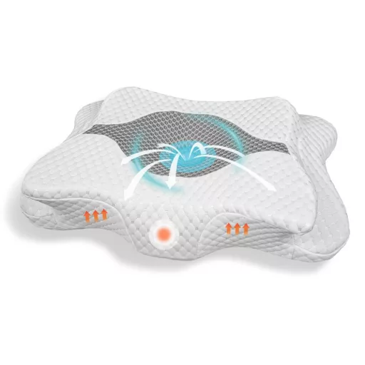 Cuscino ortopedico in memory foam per il collo con design ergonomico