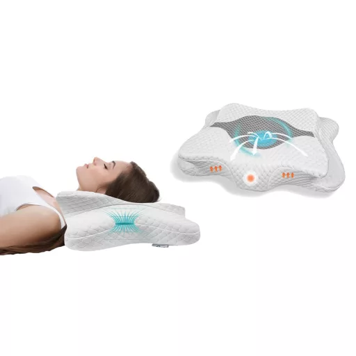 Cuscino ortopedico in memory foam per il collo con design ergonomico