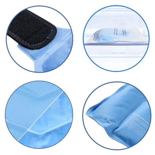 Set di sacchetti di gel riscaldanti e raffreddanti per il recupero sportivo - 2 pezzi con cinturini in velcro