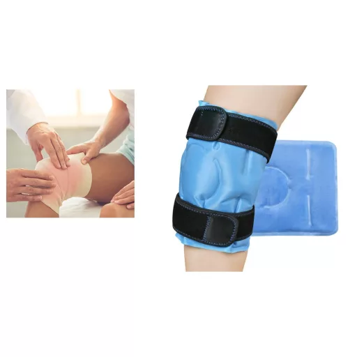 Set di sacchetti di gel riscaldanti e raffreddanti per il recupero sportivo - 2 pezzi con cinturini in velcro