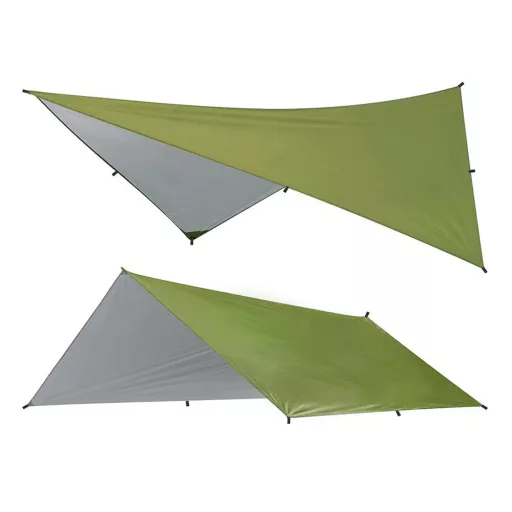 Telo da campeggio impermeabile 3x3 m con borsa da trasporto e picchetti