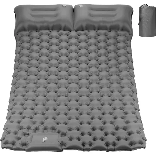Materasso da campeggio gonfiabile per 2 con cuscino - Impermeabile, portatile, spesso 9 cm
