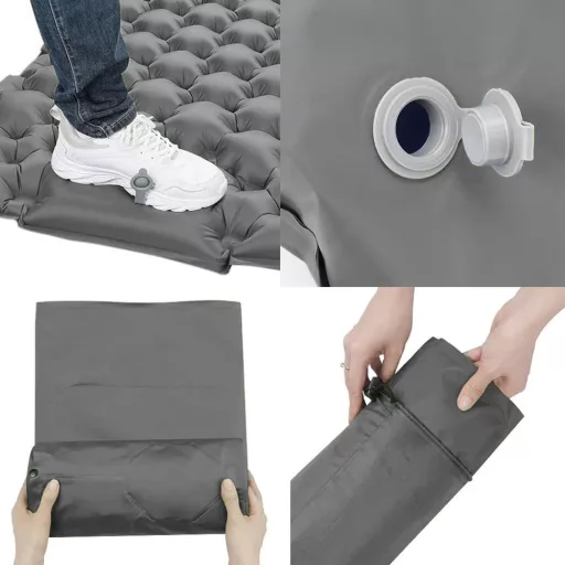 Materasso da campeggio gonfiabile per 2 con cuscino - Impermeabile, portatile, spesso 9 cm