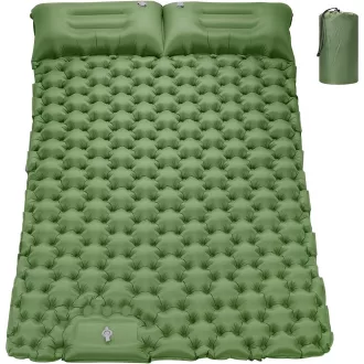   Materasso da campeggio gonfiabile con cuscino - 2 persone, impermeabile, portatile