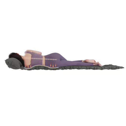 Materasso da campeggio gonfiabile per una persona con cuscino - Impermeabile, portatile