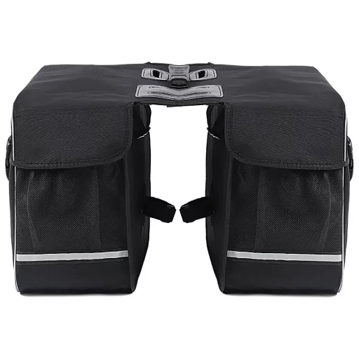 Borsa da bicicletta impermeabile con design a doppio lato e 2 scomparti, capacità 30L