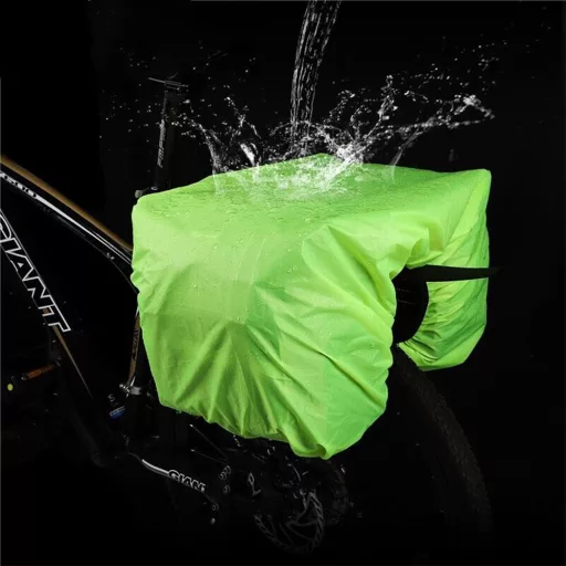 Borsa da bicicletta impermeabile con design a doppio lato e 2 scomparti, capacità 30L