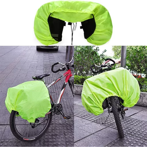 Borsa da bicicletta impermeabile con design a doppio lato e 2 scomparti, capacità 30L