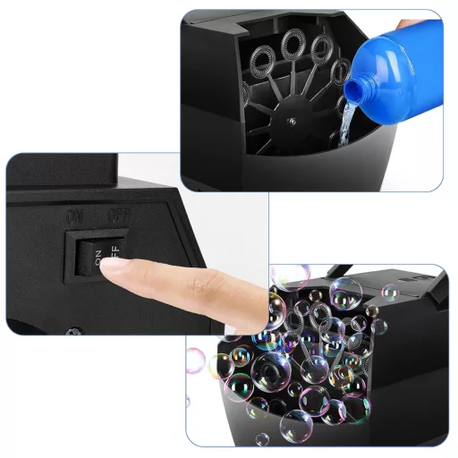 Macchina per bolle elettrica - Compatta, alimentata USB con capacità di 0,5L per eventi