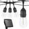 Luci a stringa solari LED da 15 m con telecomando, impermeabili, 15 lampadine