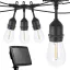 Luci a stringa solari LED da 15 m con telecomando, impermeabili, 15 lampadine