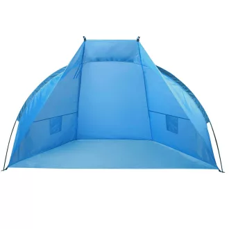   Tenda da spiaggia blu a metà 220x110x110 cm con tasche di stoccaggio, facile da montare