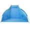 Tenda da spiaggia blu a metà 220x110x110 cm con tasche di stoccaggio, facile da montare