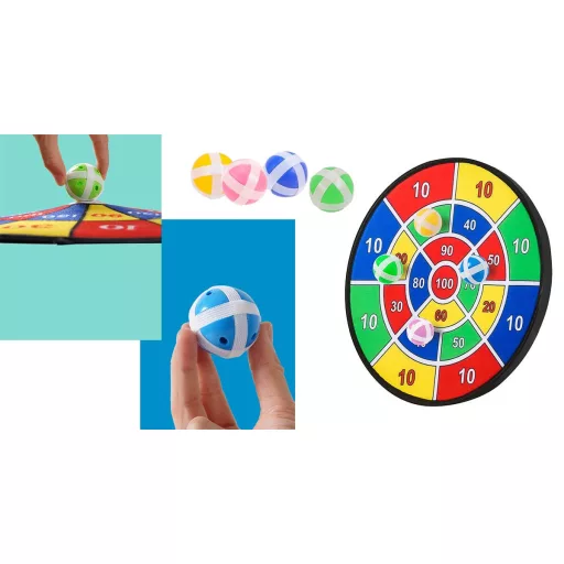 Gioco del bersaglio appiccicoso con 12 palline morbide - 36 cm, sicuro per i bambini