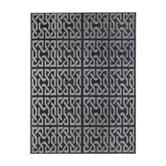   Tappeto da esterno impermeabile, 120x180 cm, grigio bifacciale per balcone e patio
