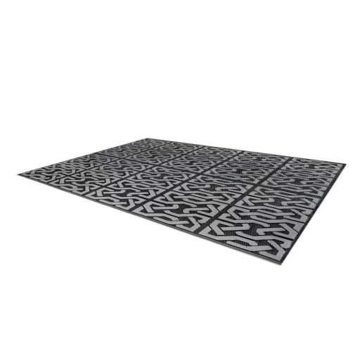 Tappeto da esterno impermeabile, 120x180 cm, grigio bifacciale per balcone e patio