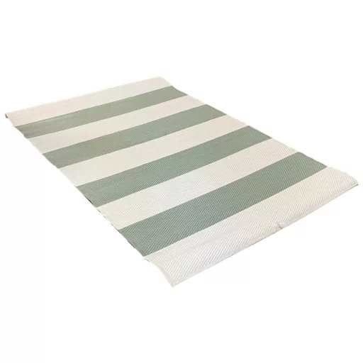 Tappeto da esterno impermeabile, 120x180 cm, reversibile verde-beige, ideale per balconi e terrazze