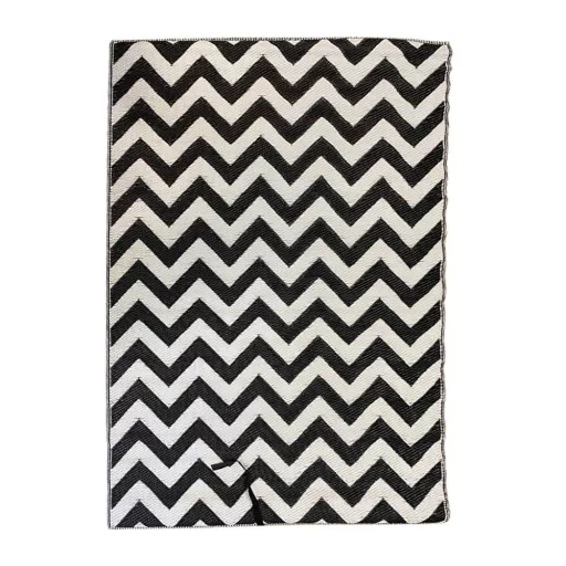Tappeto reversibile da esterno, 120x180 cm, resistente alle intemperie in bianco e nero