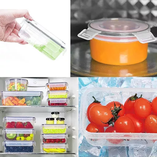 Set di contenitori per alimenti in plastica da 24 pezzi - Sicuri per microonde e congelatore