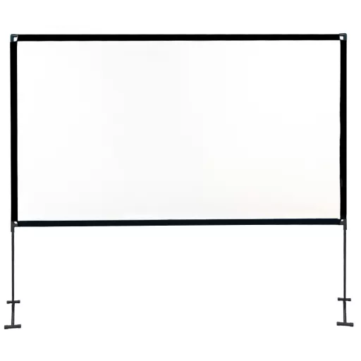 Schermo per proiettore portatile con supporto - 305 cm diagonale, facile da montare
