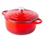 Casseruola in ghisa smaltata con coperchio, 4L, adatta per forno
