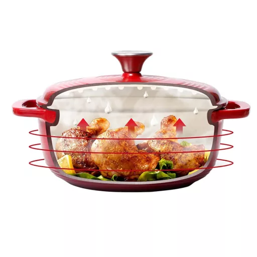 Casseruola in ghisa smaltata da 5,7 L con coperchio - Adatta per forno