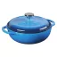 Casseruola in ghisa smaltata con coperchio, 5,7L, adatta per il forno
