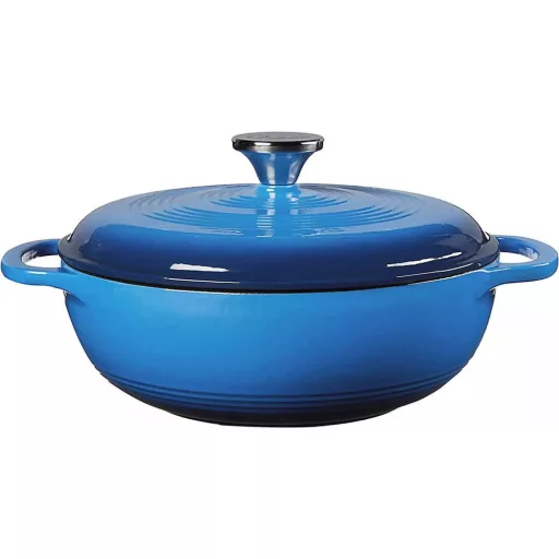 Casseruola in ghisa smaltata con coperchio, 5,7L, adatta per il forno