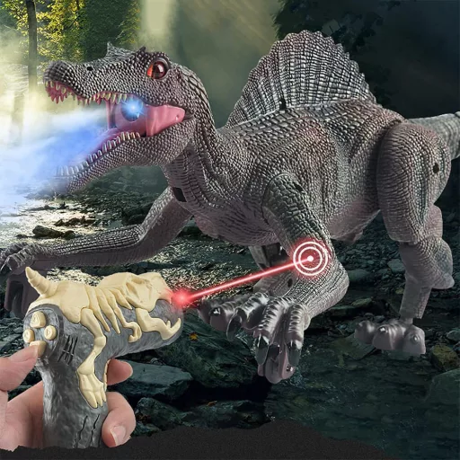 Giocattolo dinosauro telecomandato con effetti sonori e luminosi