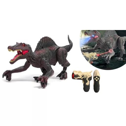 Giocattolo dinosauro telecomandato con effetti sonori e luminosi