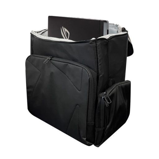 Zaino Nero Spazioso 43x25x42 cm - Imbottito, Resistente all'Acqua, Ideale per Laptop e Console