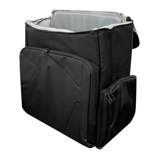 Zaino Nero Spazioso 43x25x42 cm - Imbottito, Resistente all'Acqua, Ideale per Laptop e Console