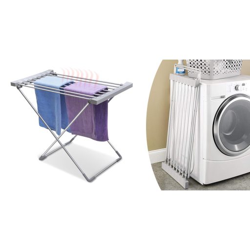 Asciugatrice elettrica con 8 barre riscaldanti, 120W - Pieghevole ed efficiente dal punto di vista energetico