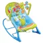 Sedia a dondolo musicale e vibrante per bambini con schienale regolabile e barra giochi - Fino a 18 kg
