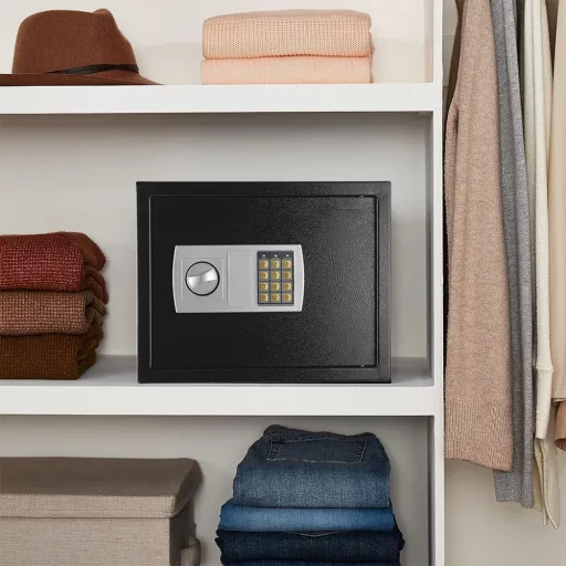 Cassaforte Digitale Grande con Codice PIN e Accesso con Chiave - Sicurezza per Oggetti di Valore