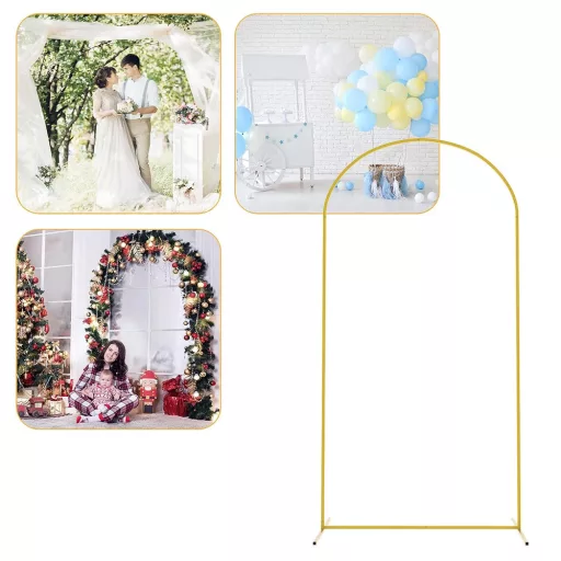 Decorazione per arco nuziale elegante - Struttura metallica personalizzabile per cerimonie e sfondi fotografici