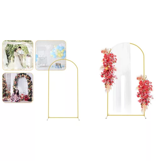 Decorazione per arco nuziale elegante - Struttura metallica personalizzabile per cerimonie e sfondi fotografici