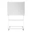 Lavagna Flipchart Magnetica Mobile in Vetro 120x90 cm con Altezza Regolabile