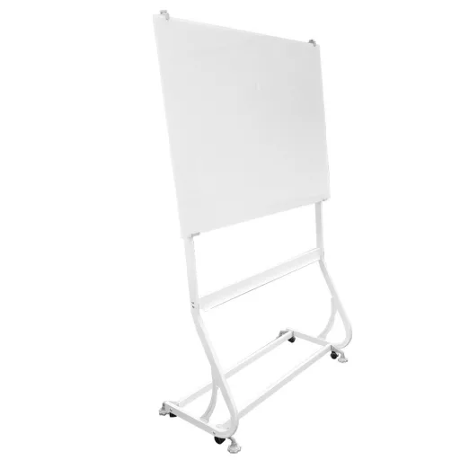Lavagna Flipchart Magnetica Mobile in Vetro 120x90 cm con Altezza Regolabile