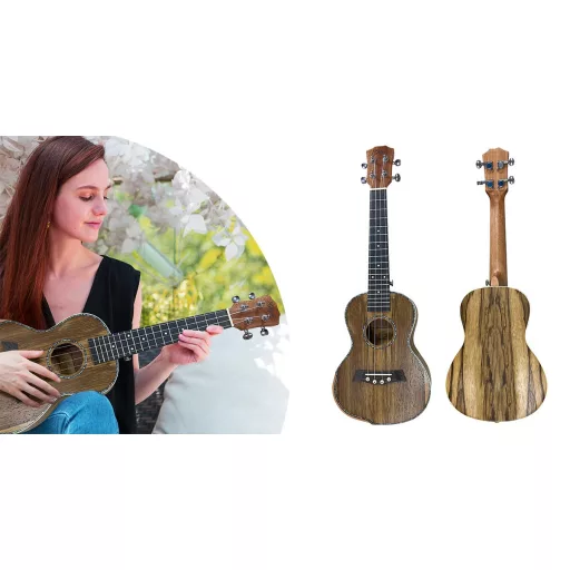 Ukulele Portatile in Legno da 60 cm per Principianti - 4 Corde, Facile da Suonare