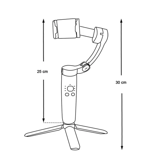 Stabilizzatore Gimbal per Smartphone Portatile con Treppiede - Registrazione Video Fluida