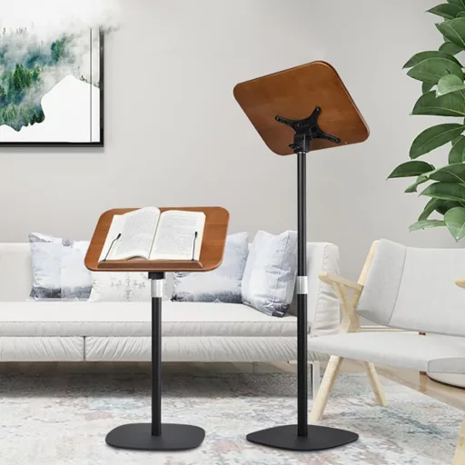 Supporto per libri regolabile in altezza con pannello inclinabile - design elegante e pratico