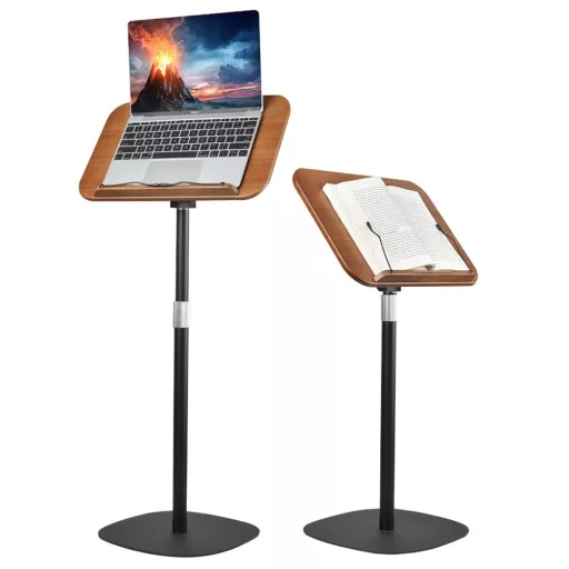 Supporto per libri regolabile in altezza con pannello inclinabile - design elegante e pratico