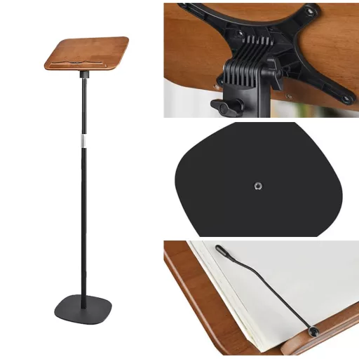 Supporto per libri regolabile in altezza con pannello inclinabile - design elegante e pratico