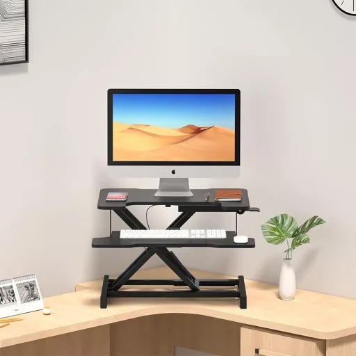 Convertitore da scrivania regolabile in altezza - Design ergonomico regolabile