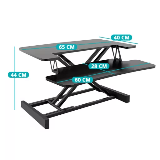 Convertitore da scrivania regolabile in altezza - Design ergonomico regolabile