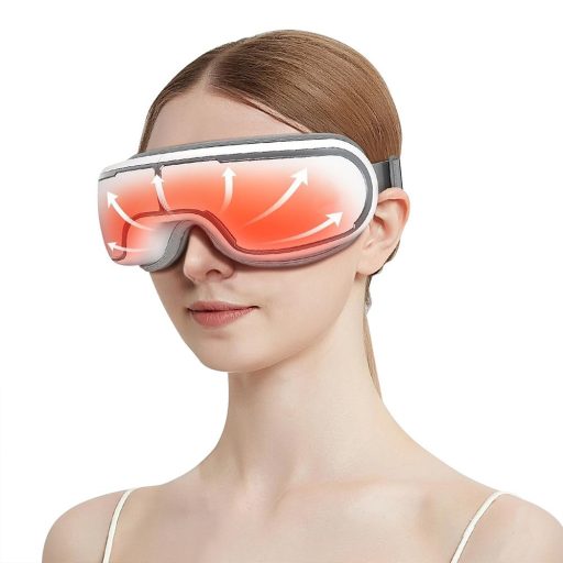 Massaggiatore per occhi e tempie con pressione d'aria, funzione riscaldante e suoni rilassanti