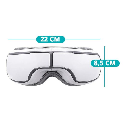 Massaggiatore per occhi e tempie con pressione d'aria, funzione riscaldante e suoni rilassanti