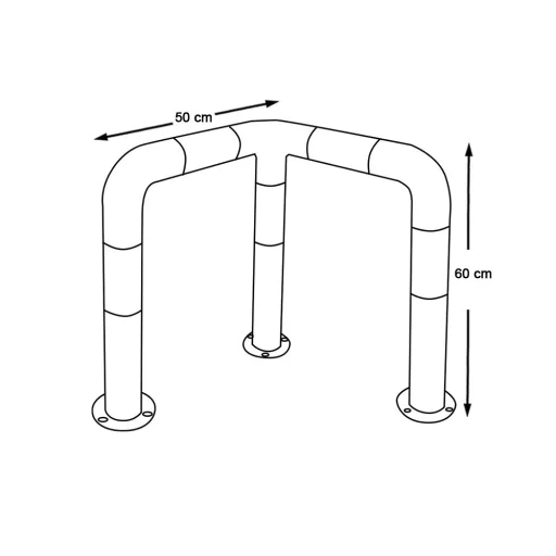 Barriera protettiva a forma di L - Acciaio spesso 4 mm, durevole e facile da installare