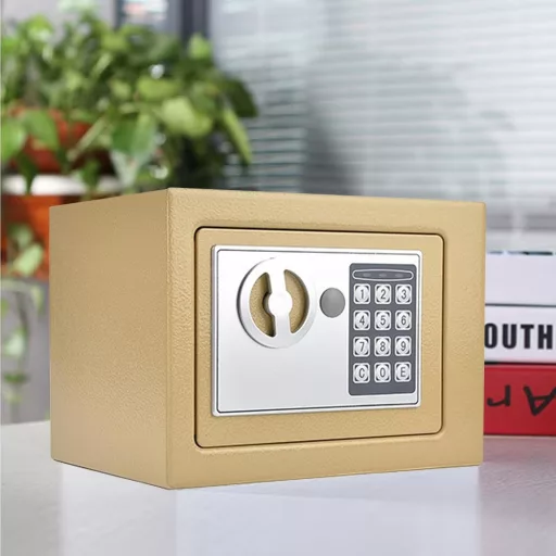 Cassaforte Digitale Compatta Oro per Casa o Ufficio